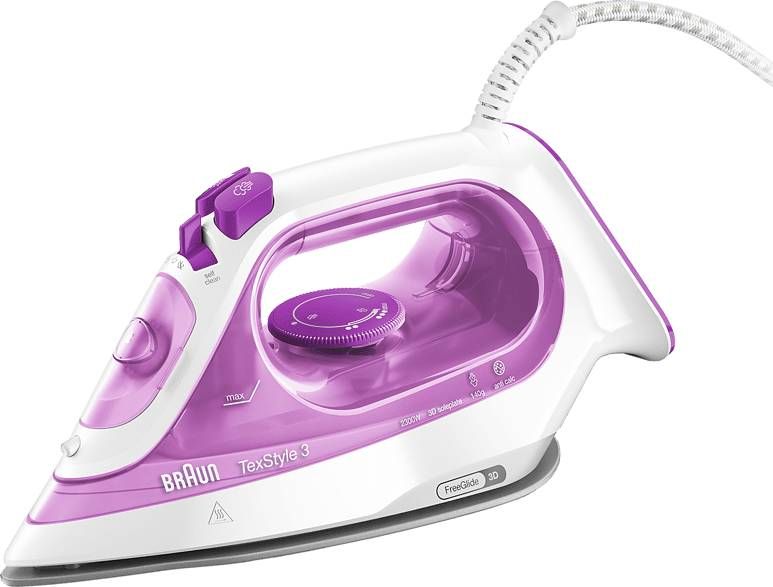Braun Stoomstrijkijzer TexStyle 3 SI 3030 PU Anti kalk systeem